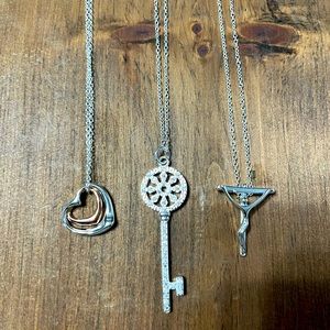 925 silver plated necklaces (3)